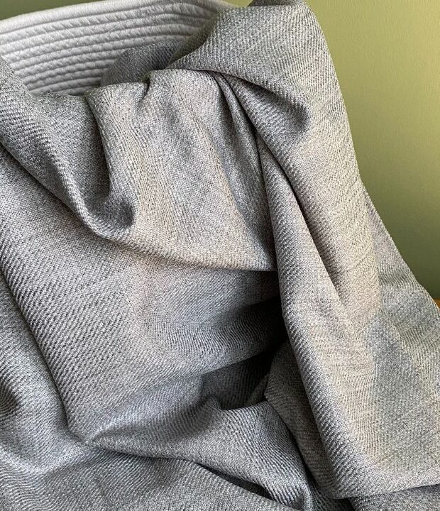 Light Grey Throw Blanket. Made From Rescued Fabric And Perfect For Winter Warmth On The Sofa. Our Eco Sustainable Blankets Make Great Picnic Blankets Too!