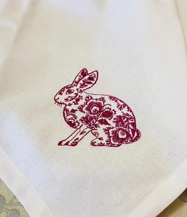 rabbit-embroidered-napkin