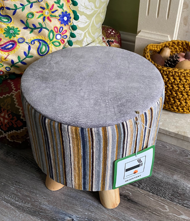 Chic, Contemporary Footstool By Neith Textiles. Lovely Upholstered Foot Stool And A Great Mini Coffee Table. Give Your Feet A Treat!