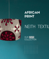 African Wax Print Drum Lampshade Handcrafted Using 100% Cotton Fabric.