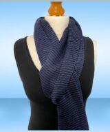 This Handwoven Chunky Unisex Scarf Is Super Soft. This Ethically Made Navy Winter Scarf Was Woven On Traditional Looms In Egypt. Slow Fashion At It’s Best!
